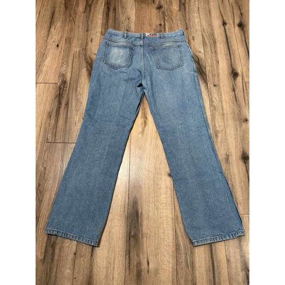 Vintage Diamond Double U Lesotho Made Blue Denim Jeans Size 36 Western - Picture 7 of 9